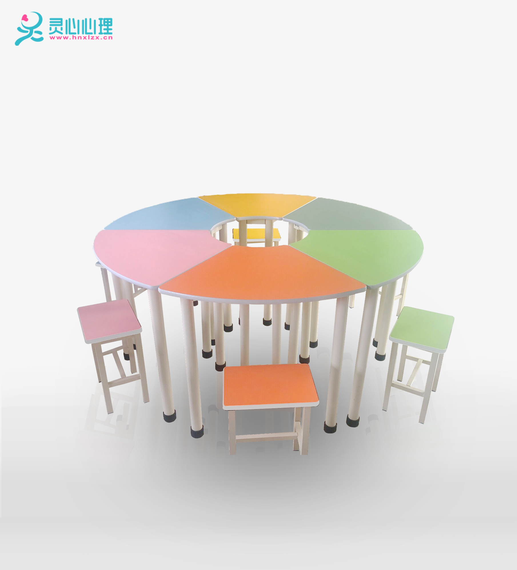 彩色變型團體活動桌椅_LX-TTZRY1.0（六色）報價